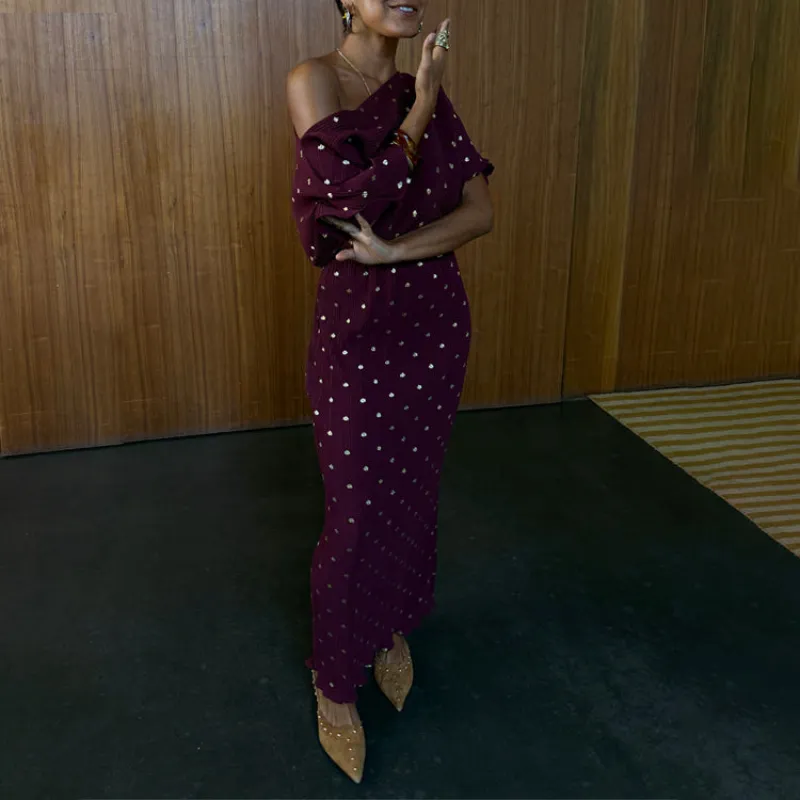 Burgundy Tilly Dress sold by Never Fully Dressed