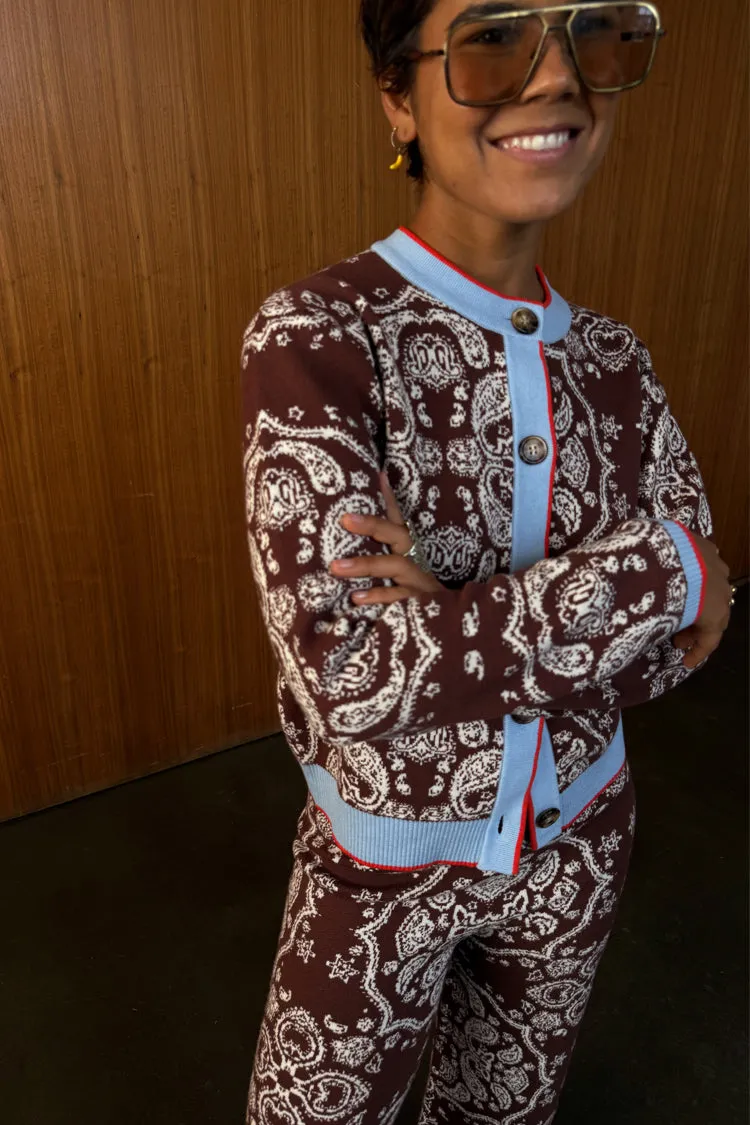 Chocolate Bandana Holly Cardigan sold by Never Fully Dressed product image thumbnail 3