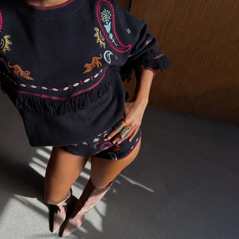 Black Safari Jamie Jumper sold by Never Fully Dressed