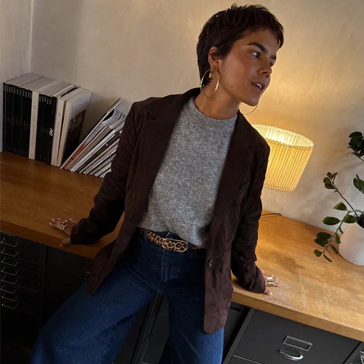 Chocolate Suede Jacket sold by Never Fully Dressed