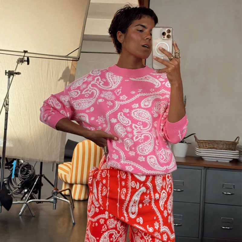 Pink Bandana Copenhagen Jumper made by Never Fully Dressed