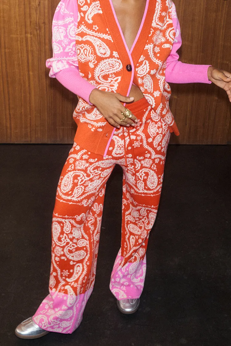 Red Bandana Wide Leg Trousers sold by Never Fully Dressed product image thumbnail 5