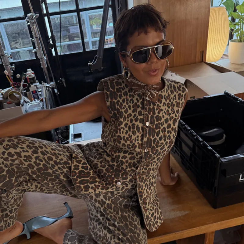 Leopard Waistcoat sold by Never Fully Dressed