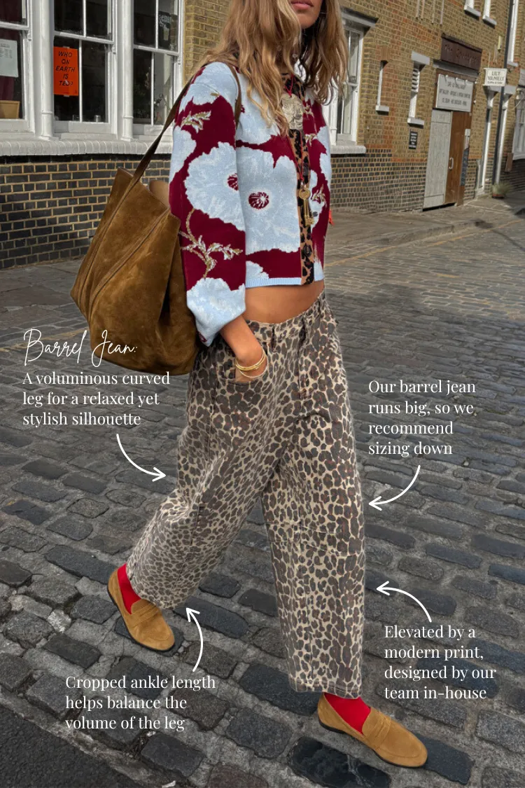 Leopard Barrel Jean Petite sold by Never Fully Dressed product image thumbnail 4