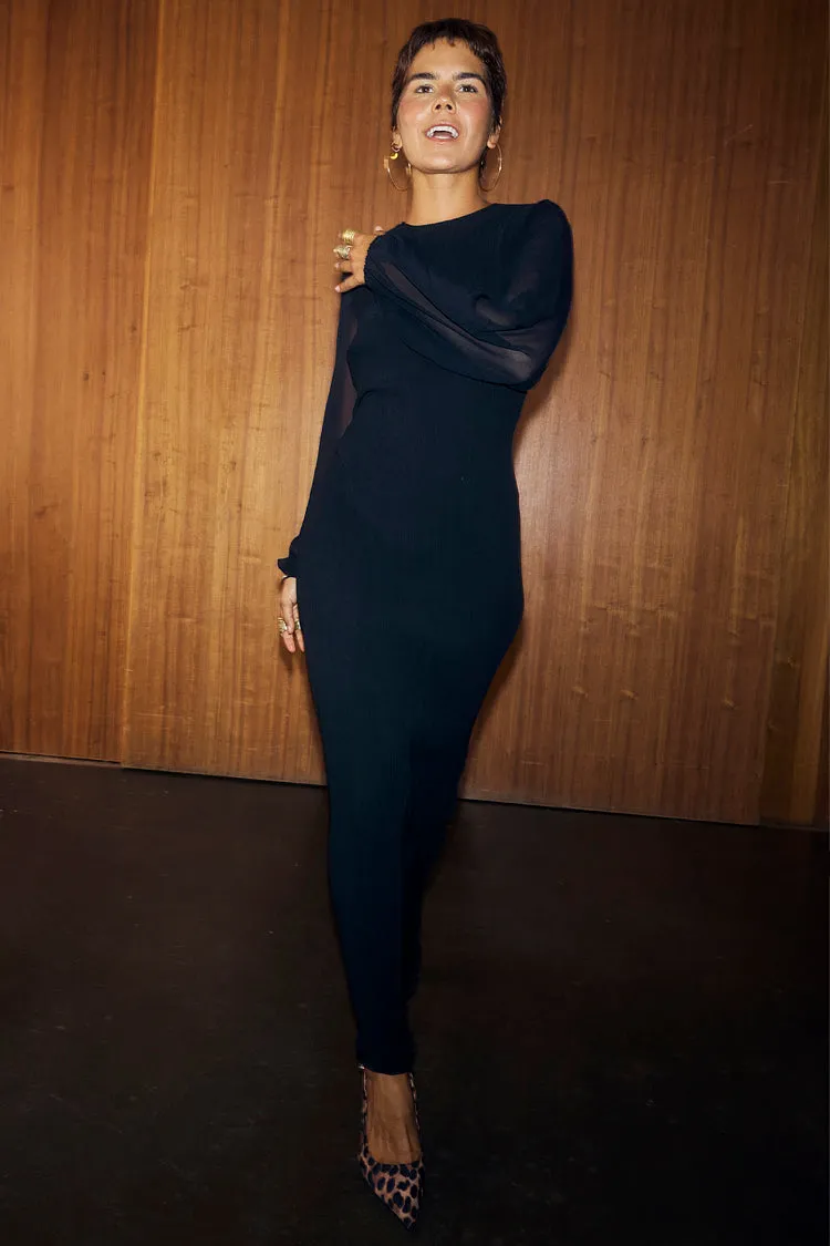 Black Plisse Perrie Dress sold by Never Fully Dressed product image thumbnail 2