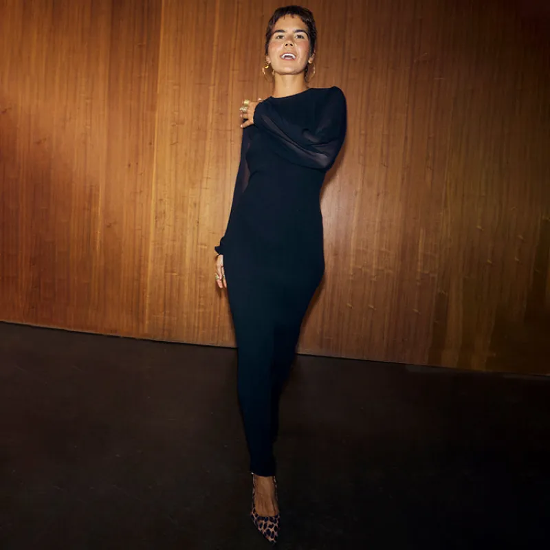 Black Plisse Perrie Dress sold by Never Fully Dressed