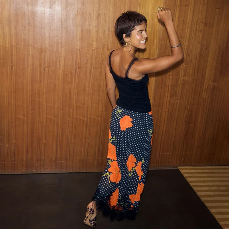 Black Poppy Maeva Midi Skirt sold by Never Fully Dressed