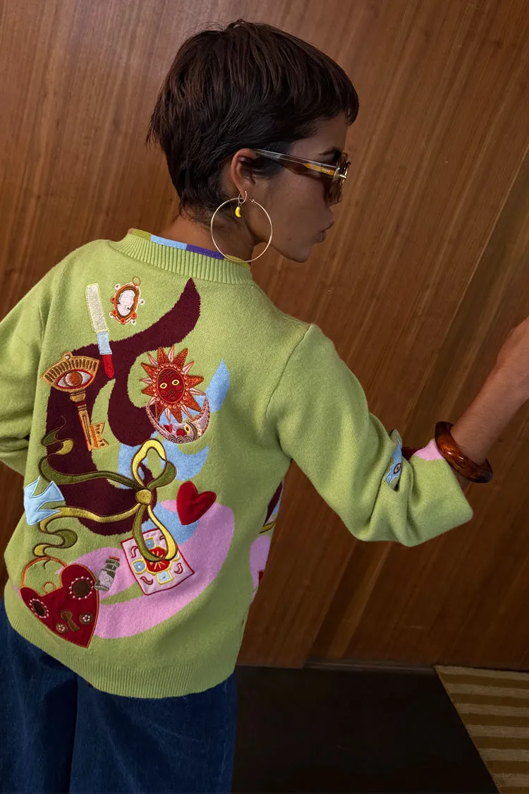 Green Enchanted Cardigan sold by Never Fully Dressed product image thumbnail 4