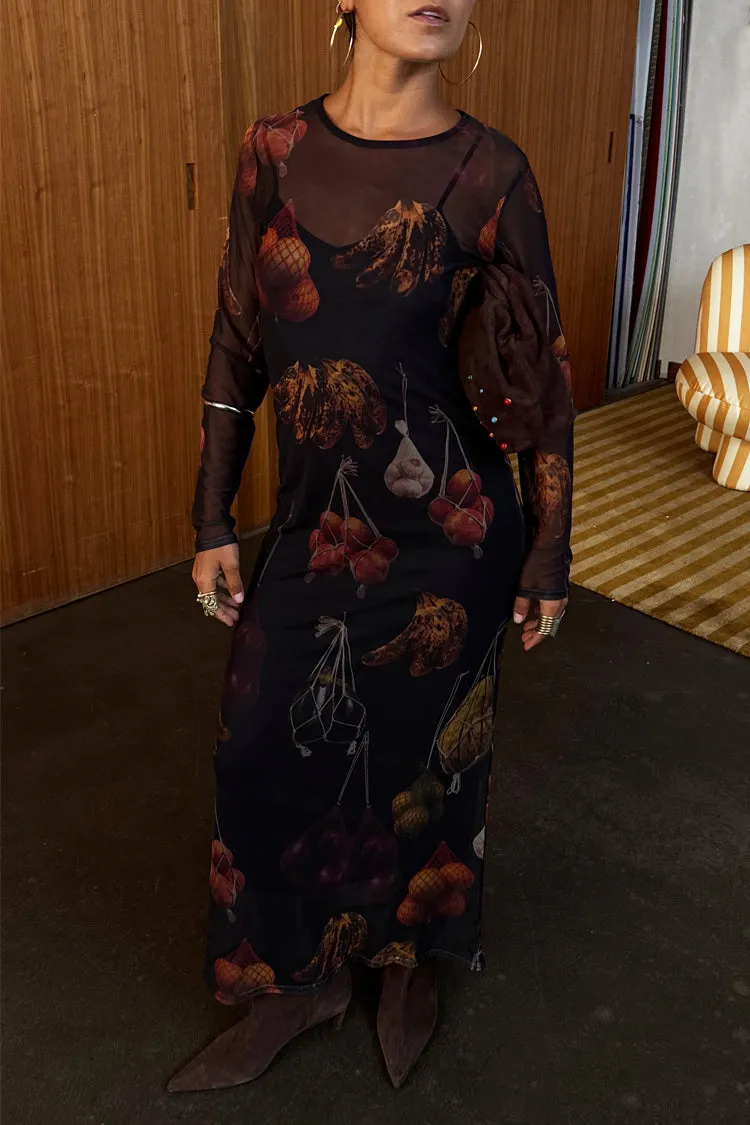 Verduras Mesh Dress sold by Never Fully Dressed product image thumbnail 4