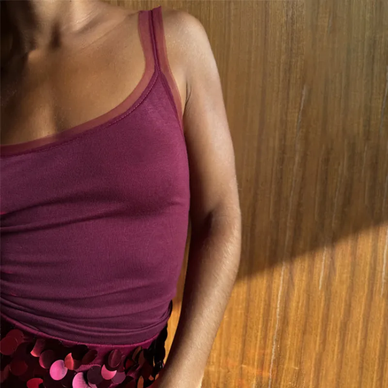 Burgundy Teddy Vest sold by Never Fully Dressed