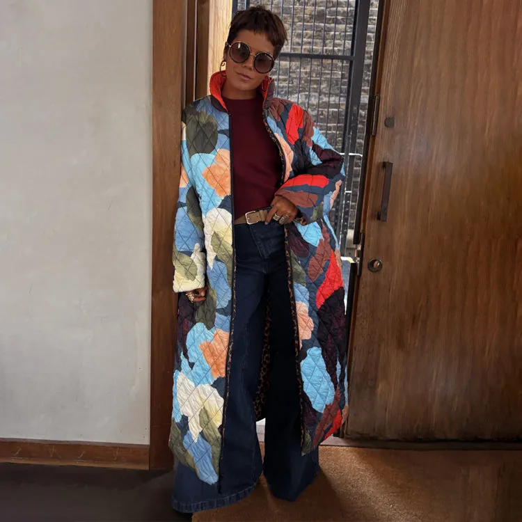 Navy Abstract Coat sold by Never Fully Dressed