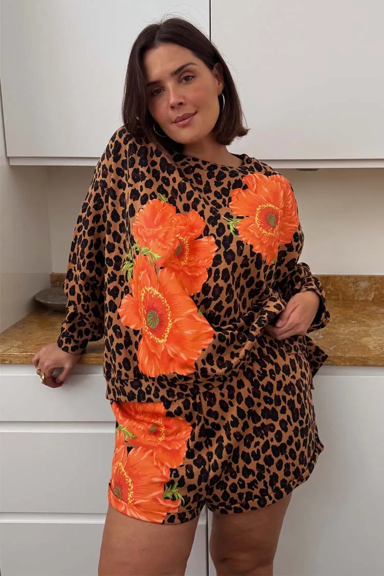Poppy Leopard Sweatshirt sold by Never Fully Dressed product image thumbnail 2