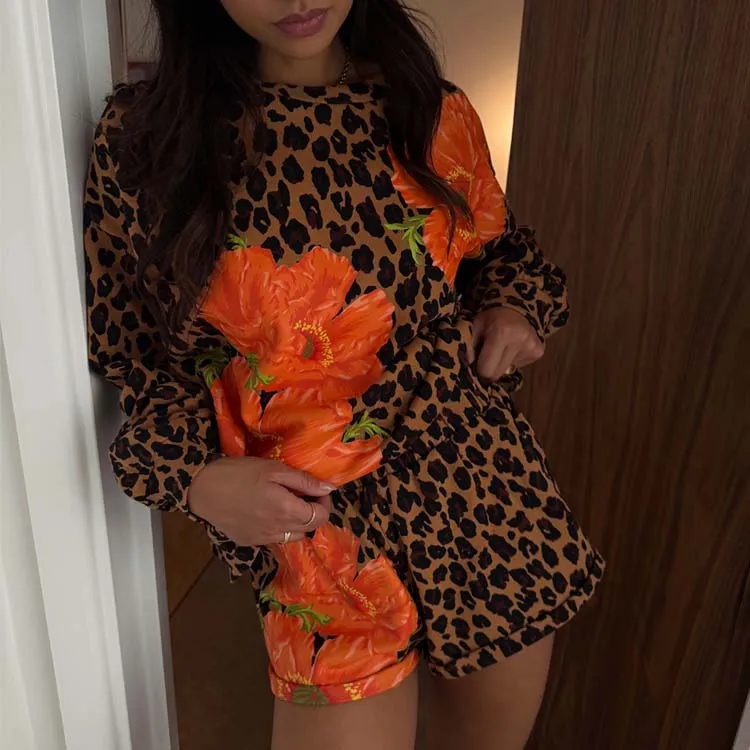 Poppy Leopard Shorts sold by Never Fully Dressed