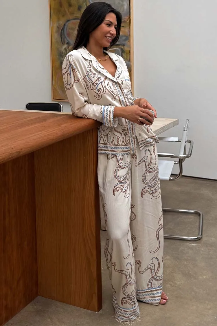 Cream Octopus Button Through Pyjamas sold by Never Fully Dressed product image thumbnail 5