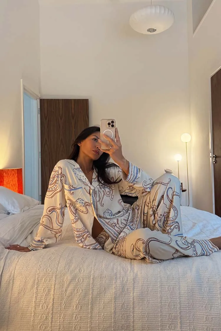 Cream Octopus Button Through Pyjamas sold by Never Fully Dressed product image thumbnail 4