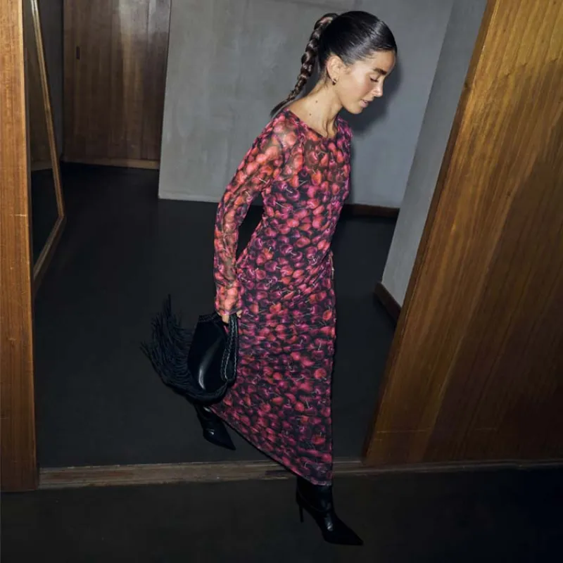 Cherry Mesh Soho Dress Petite sold by Never Fully Dressed