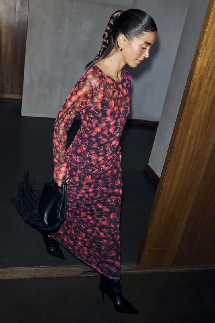 Cherry Mesh Soho Dress sold by Never Fully Dressed product image thumbnail 2