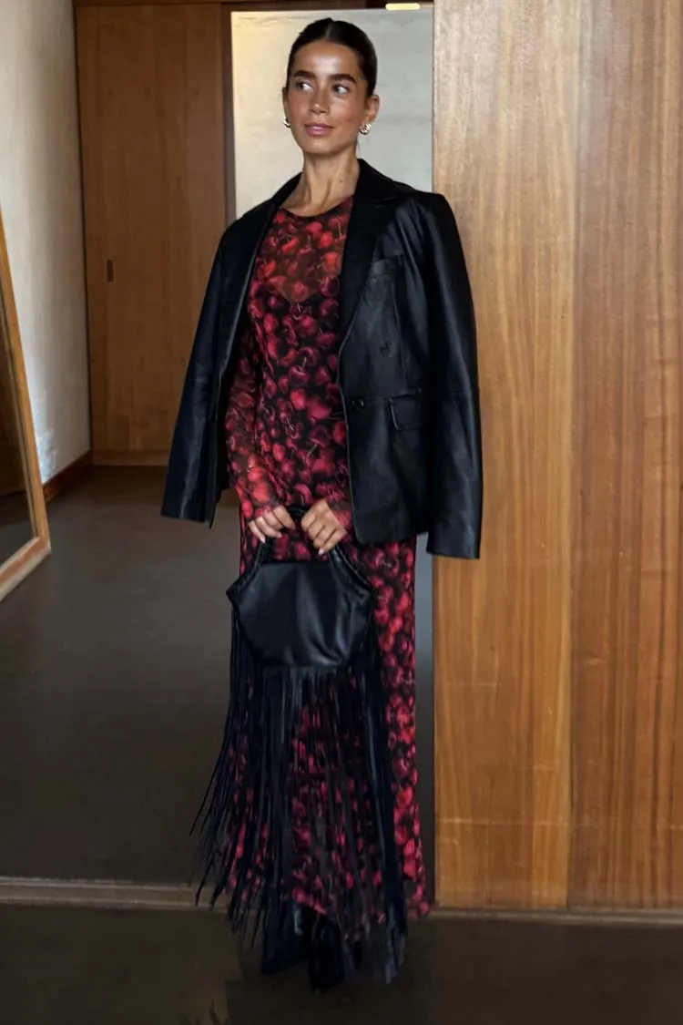 Cherry Mesh Soho Dress sold by Never Fully Dressed product image thumbnail 5