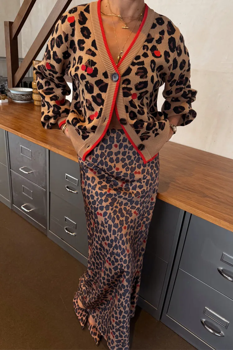 Cherry Leopard Dorris Skirt sold by Never Fully Dressed product image thumbnail 2