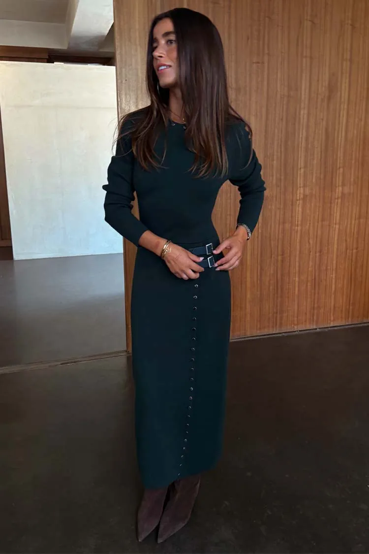 Bottle Green Stud Sammie Dress sold by Never Fully Dressed product image thumbnail 4