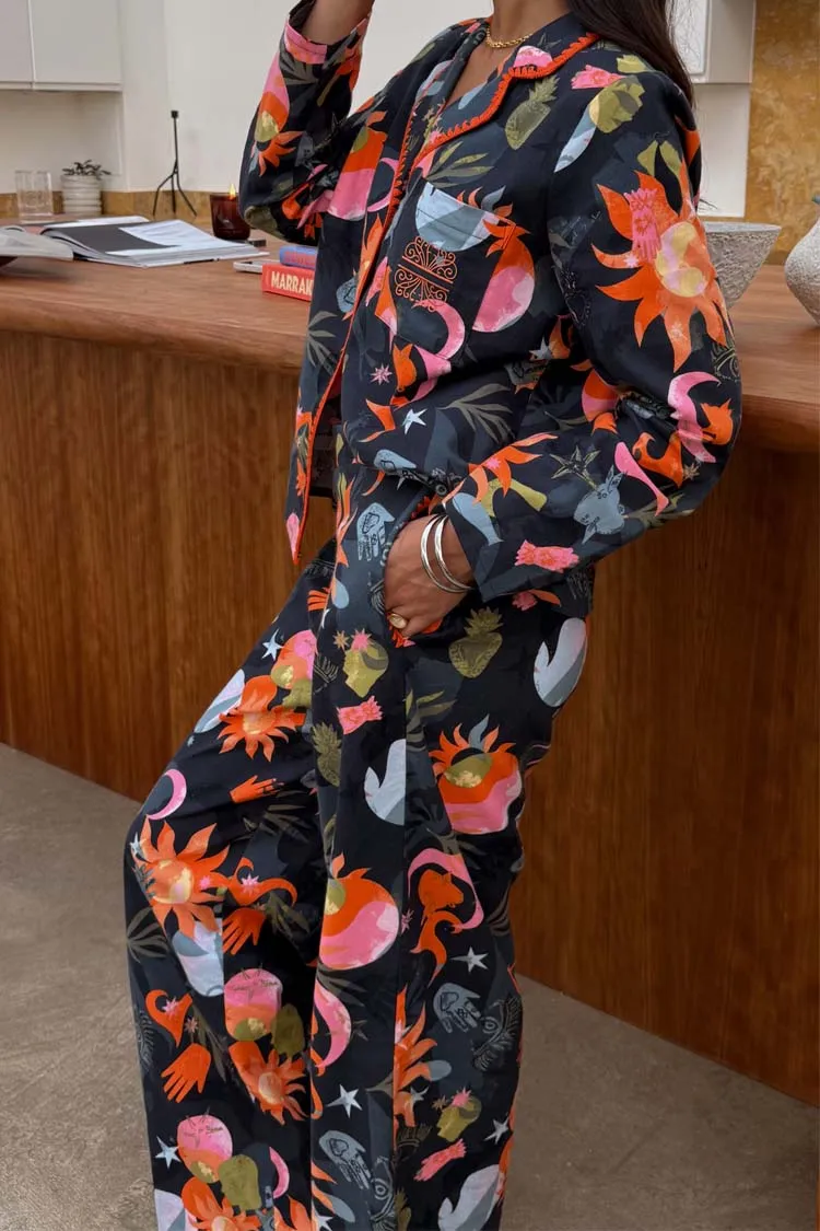 Navy Charm Button Through Pyjamas sold by Never Fully Dressed product image thumbnail 3