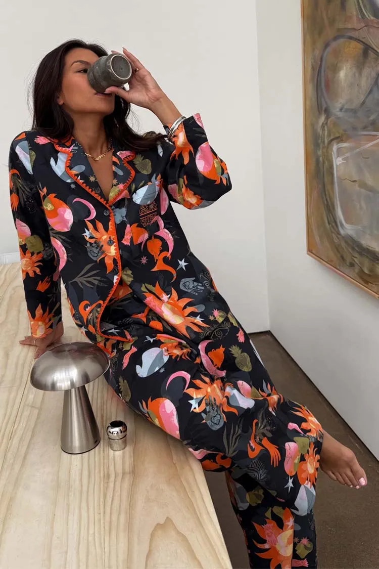 Navy Charm Button Through Pyjamas sold by Never Fully Dressed product image thumbnail 5