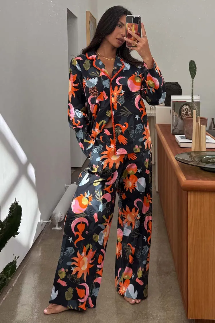 Navy Charm Button Through Pyjamas sold by Never Fully Dressed product image thumbnail 2