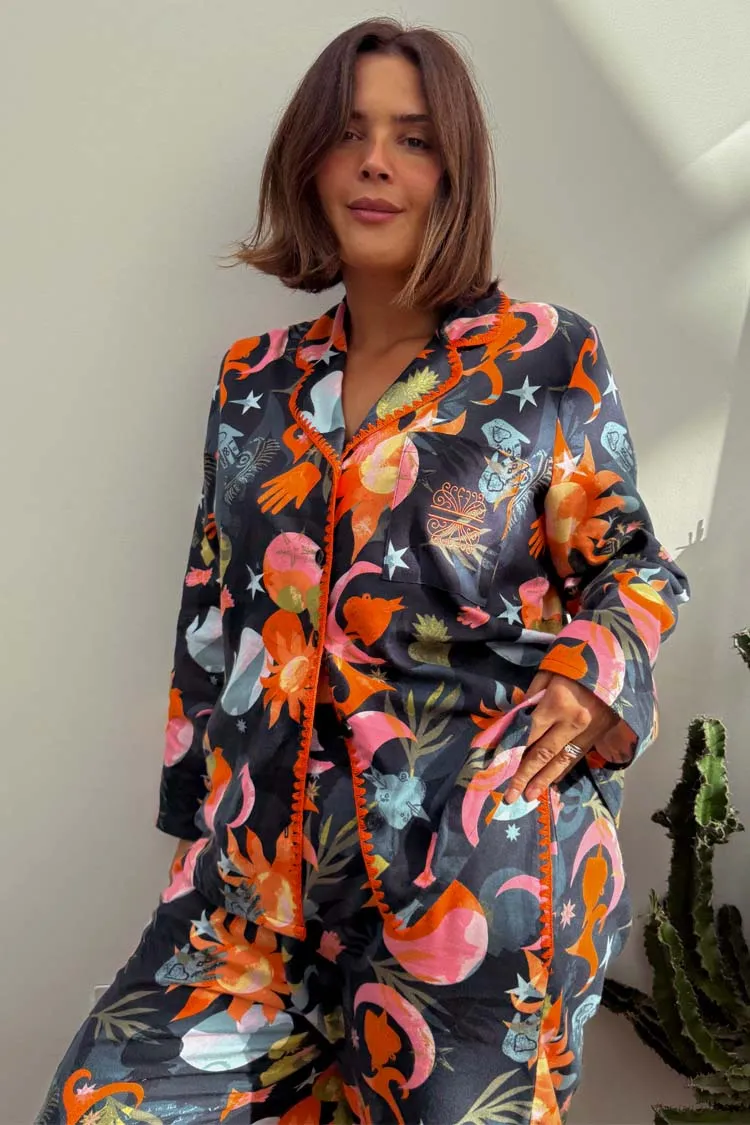 Navy Charm Button Through Pyjamas sold by Never Fully Dressed product image thumbnail 4