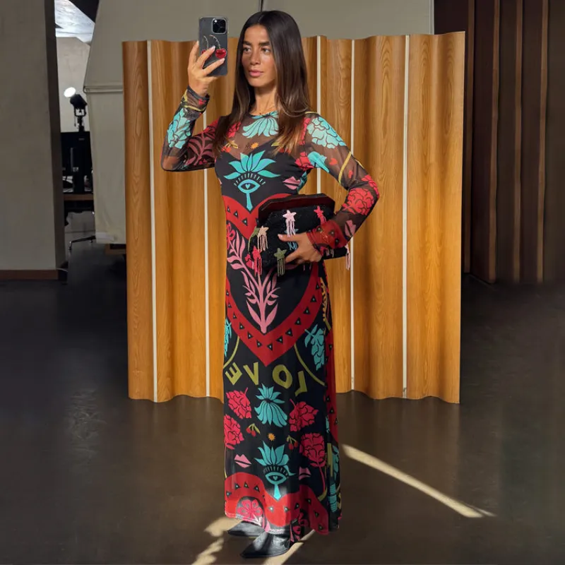 Black Amara Mesh Dress sold by Never Fully Dressed