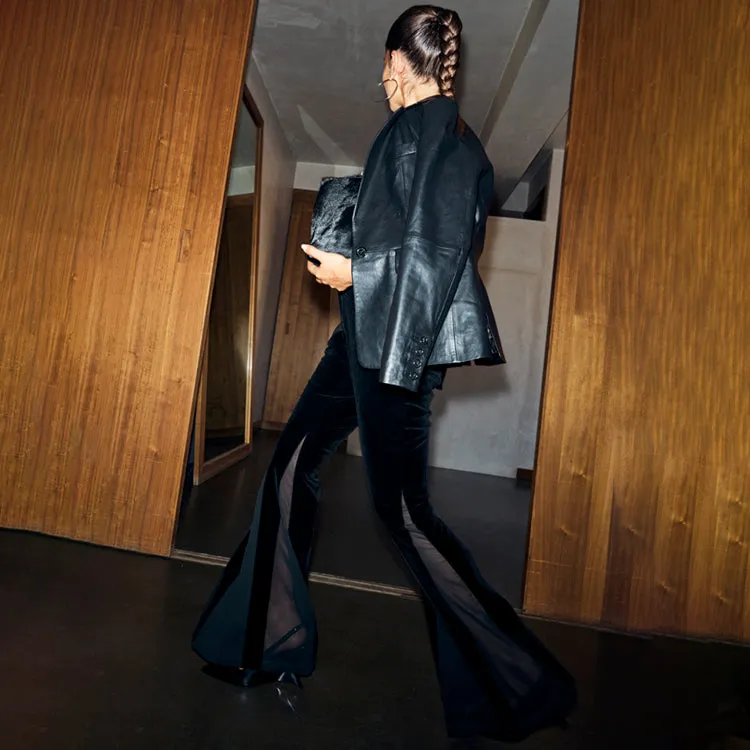 Black Velvet Diva Trousers sold by Never Fully Dressed