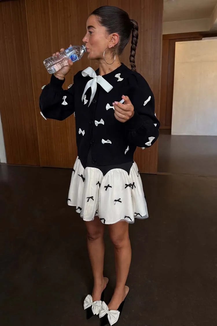 Black Bow Mini Monika Skirt sold by Never Fully Dressed product image thumbnail 5