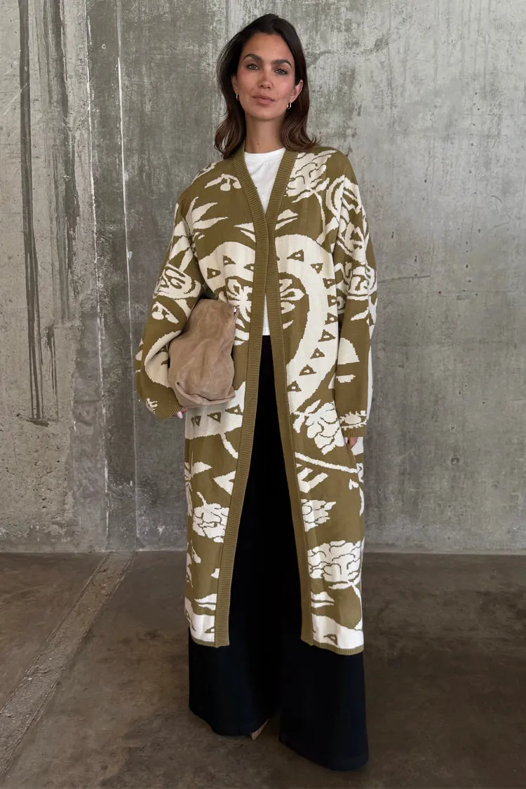 Olive Amara Knit Coatigan sold by Never Fully Dressed product image thumbnail 3