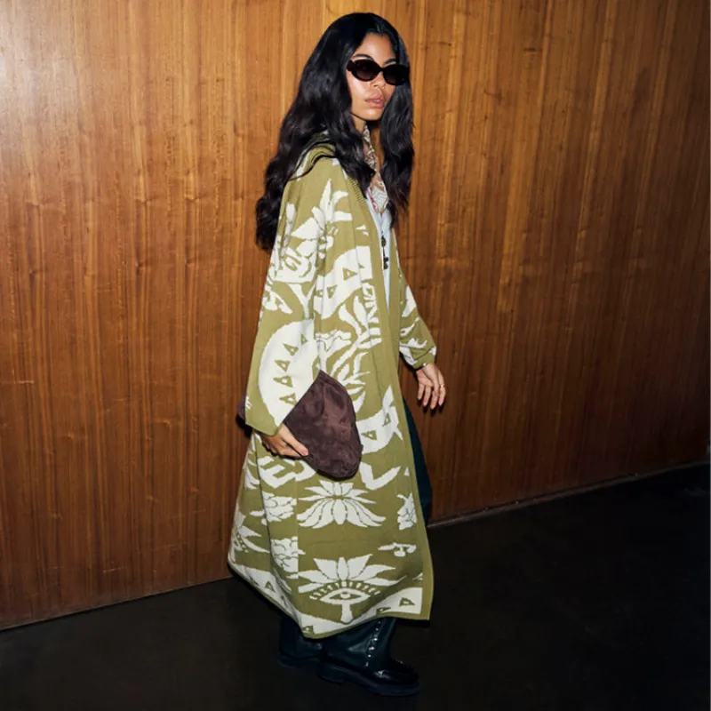 Olive Amara Knit Coatigan sold by Never Fully Dressed