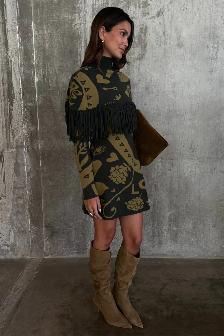 Olive Amara Knit Mini Dress sold by Never Fully Dressed product image thumbnail 4