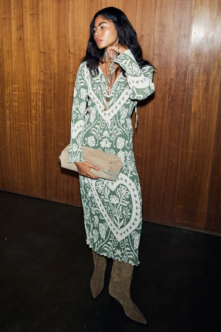 Olive Amara Plisse Gaia Dress sold by Never Fully Dressed product image thumbnail 4