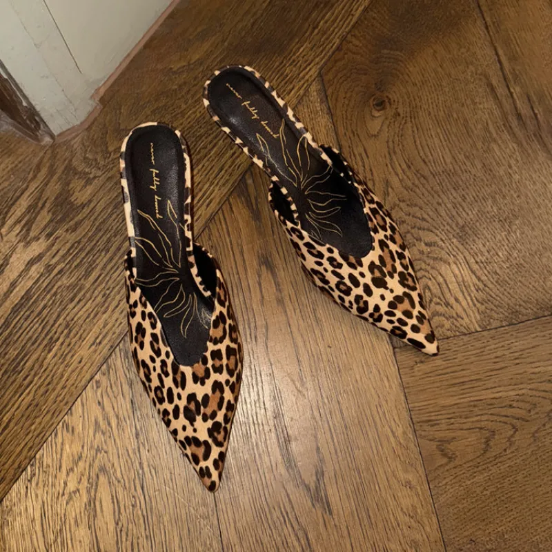 Leopard Heel Mules sold by Never Fully Dressed