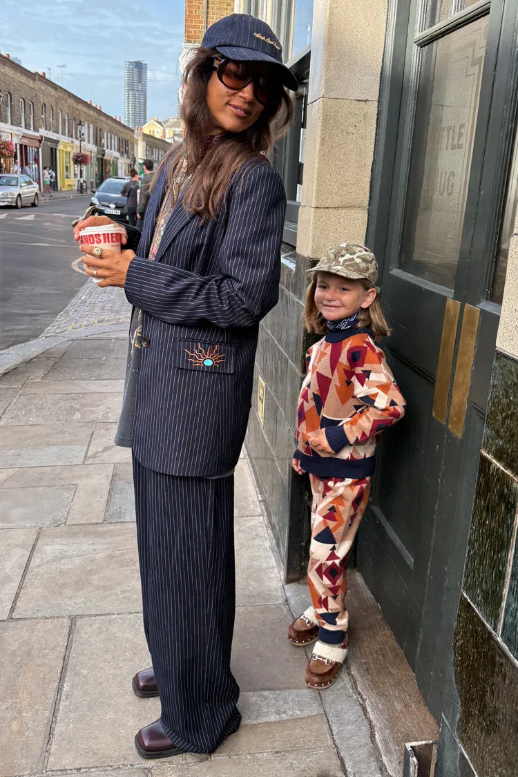 Navy Pinstripe Arden Trousers sold by Never Fully Dressed product image thumbnail 2