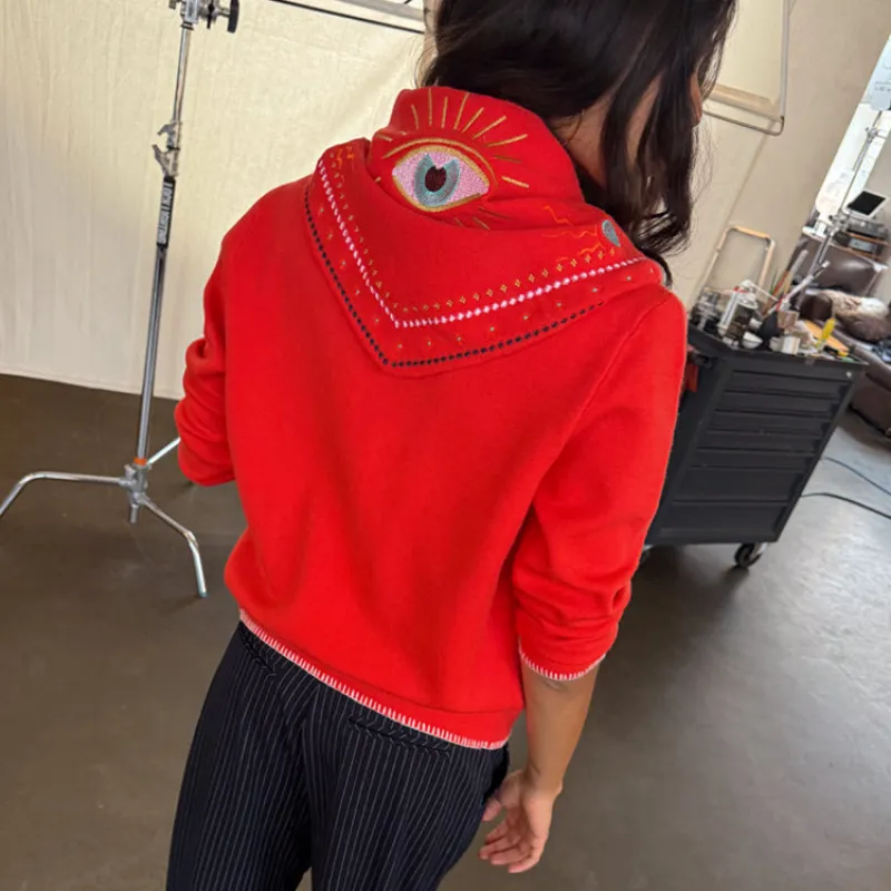 Red Mystical Knit Bandana sold by Never Fully Dressed