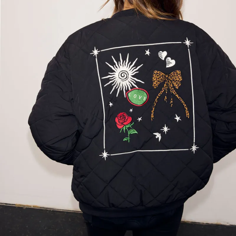 Black Nylon Bomber sold by Never Fully Dressed