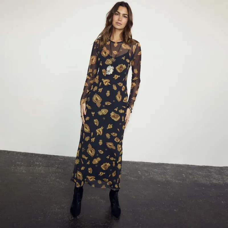 Black Deloris Mesh Dress sold by Never Fully Dressed