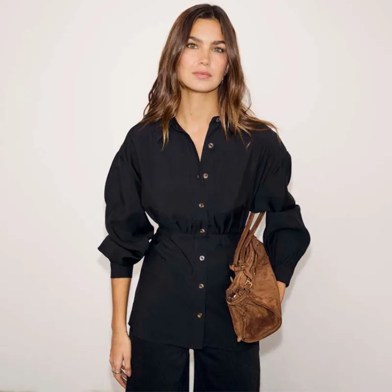 Black Zoe Shirt made by Never Fully Dressed
