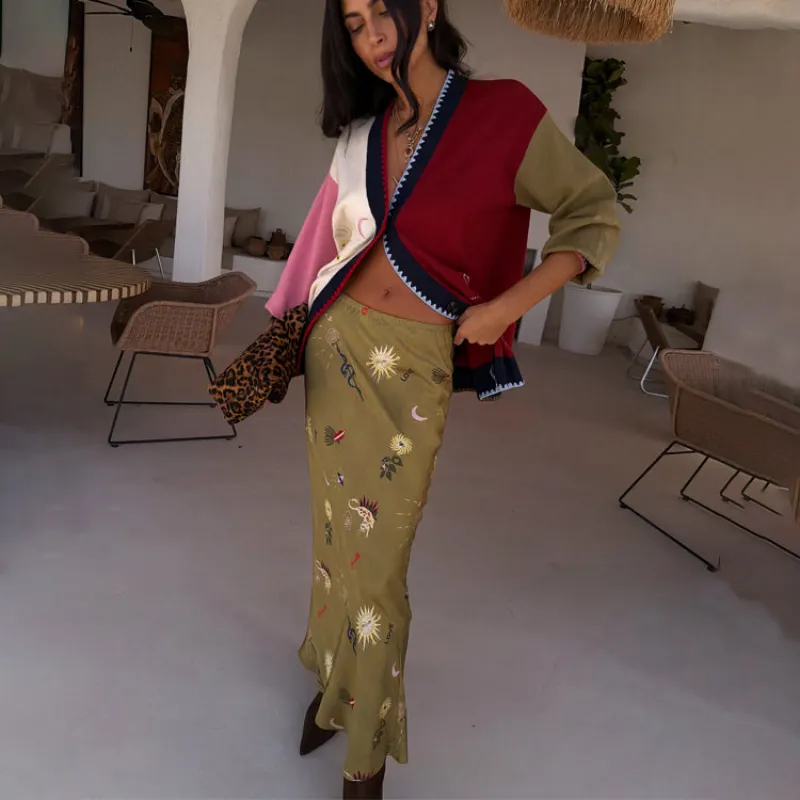 Olive Mystical Dorris Skirt sold by Never Fully Dressed