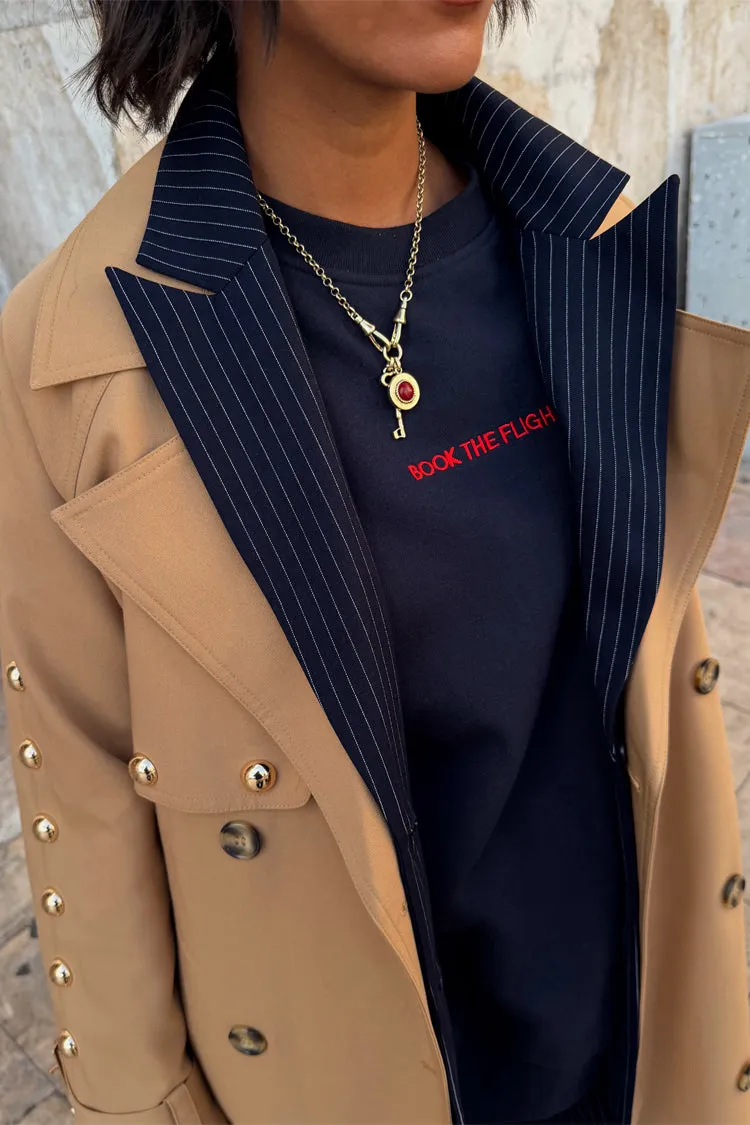 Navy Book The Flight Jumper sold by Never Fully Dressed product image thumbnail 5