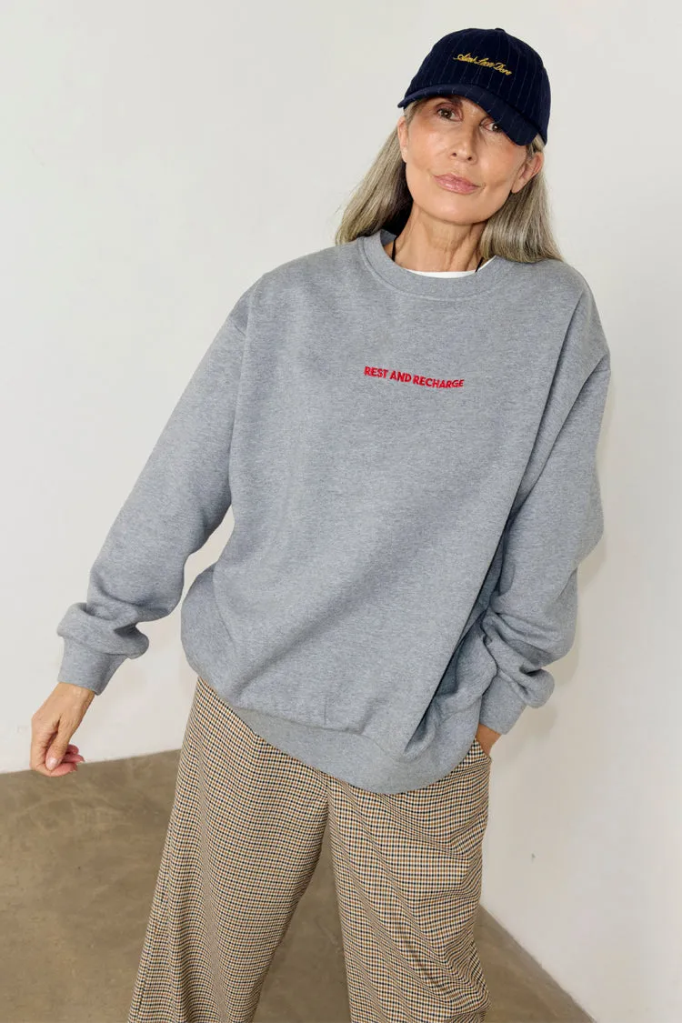 Grey Rest and Recharge Jumper sold by Never Fully Dressed product image thumbnail 2