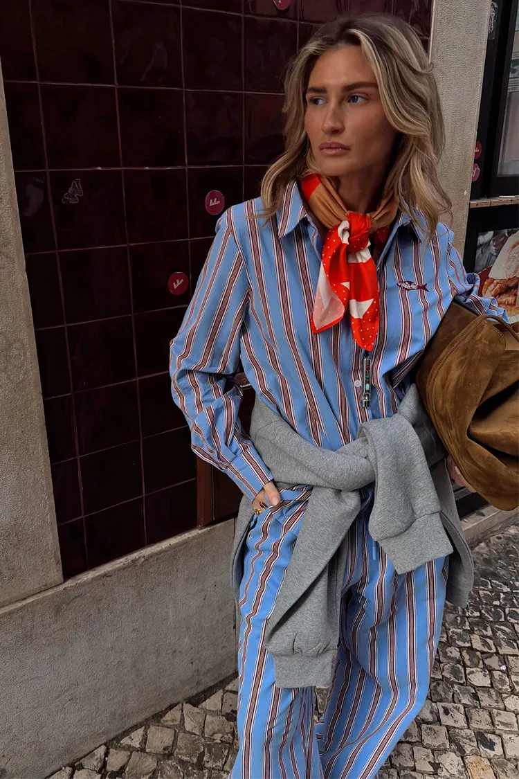 Blue Cotton Stripe Miley Shirt sold by Never Fully Dressed product image thumbnail 2