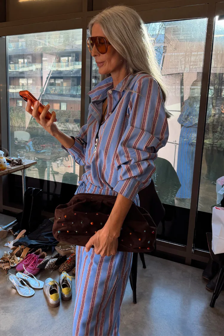 Blue Cotton Stripe Miley Shirt sold by Never Fully Dressed product image thumbnail 3