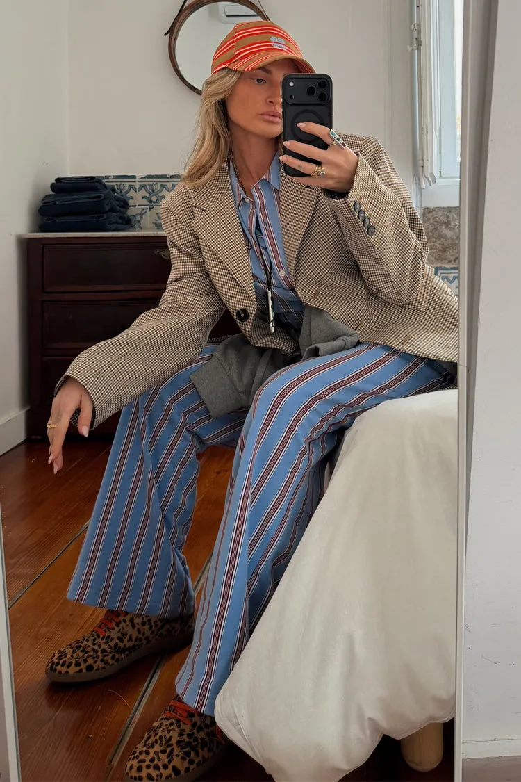 Blue Cotton Stripe Jogger sold by Never Fully Dressed product image thumbnail 3