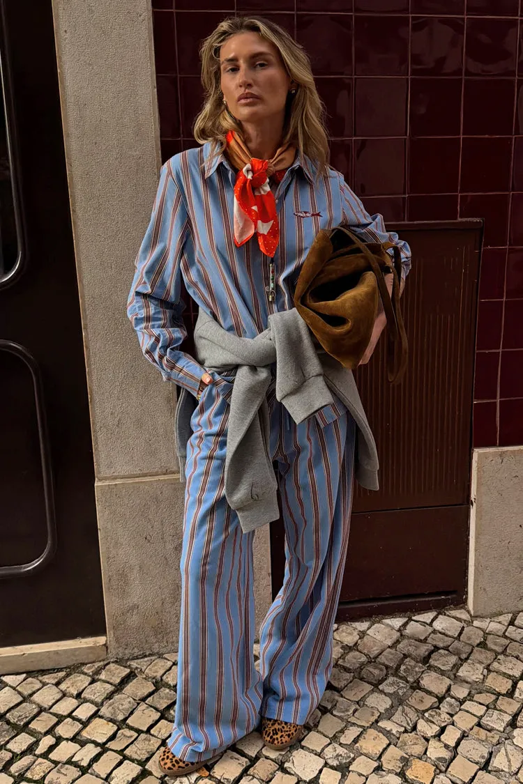 Blue Cotton Stripe Jogger sold by Never Fully Dressed product image thumbnail 5