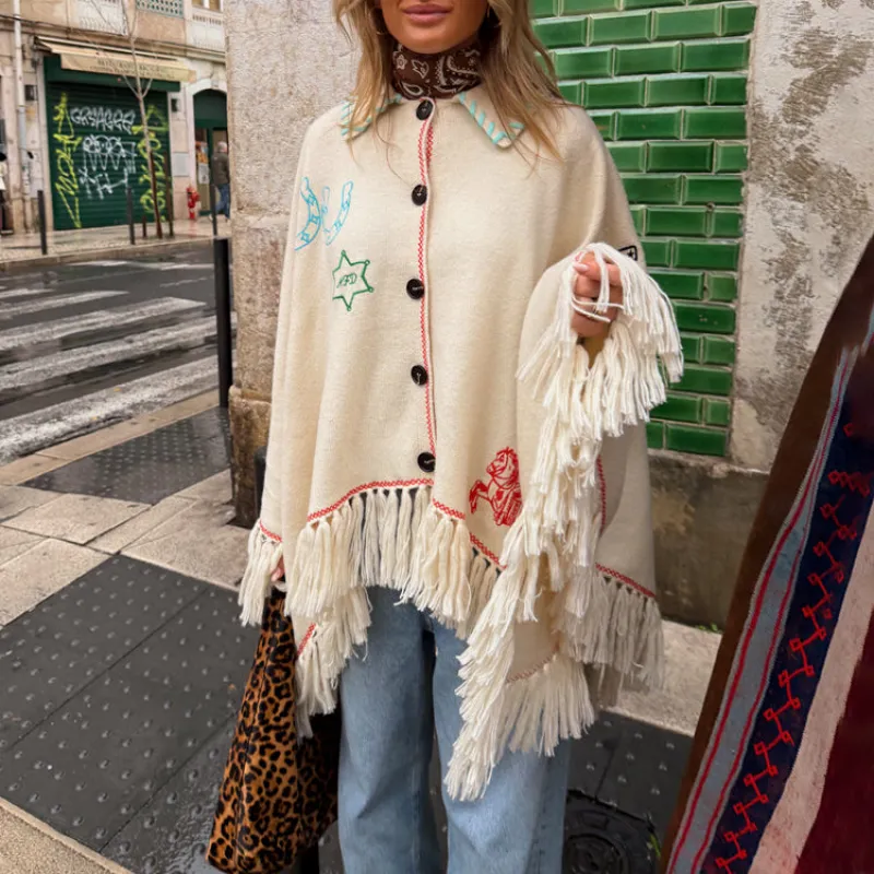 Western Knitted Cape sold by Never Fully Dressed