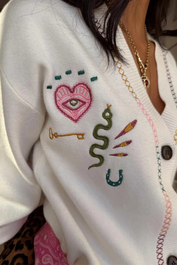 Cream Western Martha Cardigan sold by Never Fully Dressed product image thumbnail 3